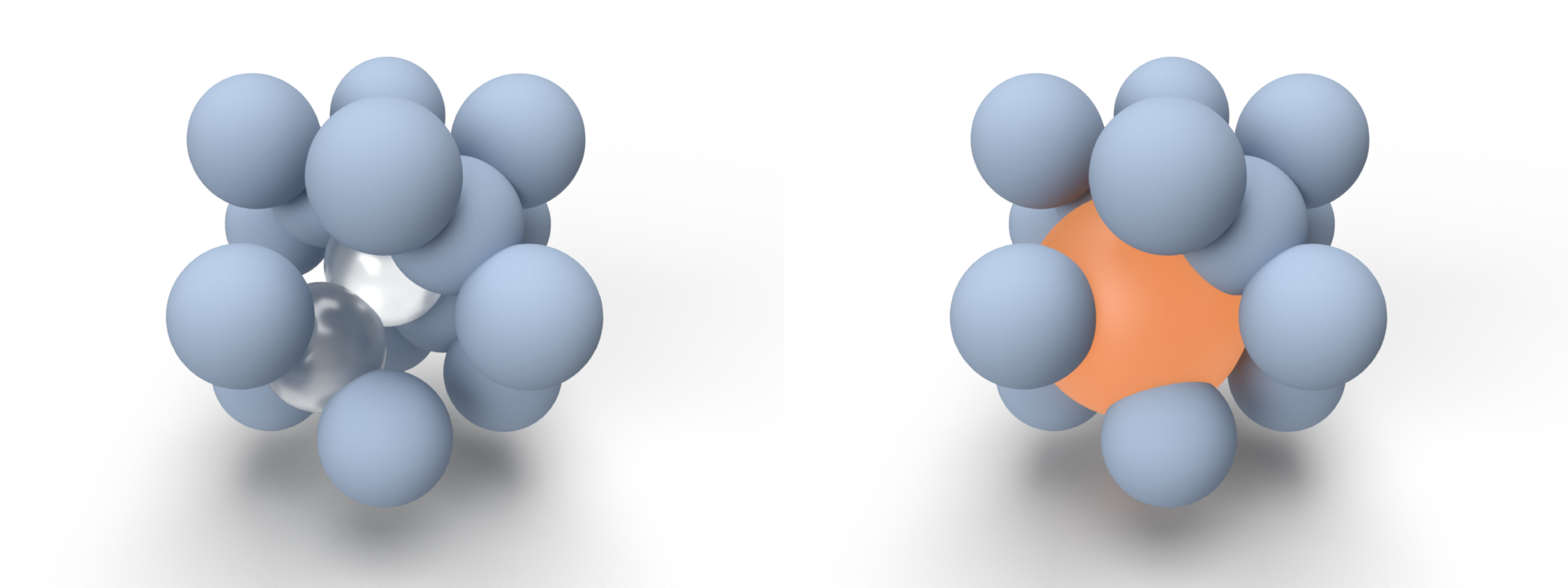 Rendered diamond lattice with defects